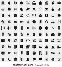 100 Solid Business Icons for web and Print Material