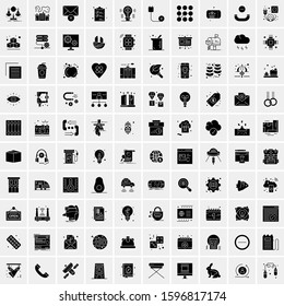 100 Solid Business Icons for web and Print Material