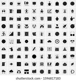 100 Solid Business Icons for web and Print Material