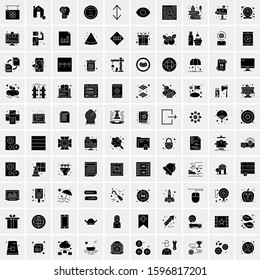 100 Solid Business Icons for web and Print Material