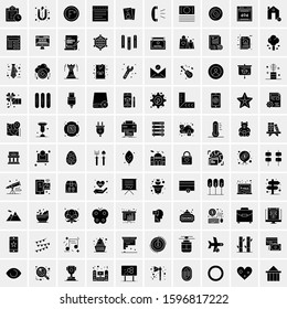 100 Solid Business Icons for web and Print Material