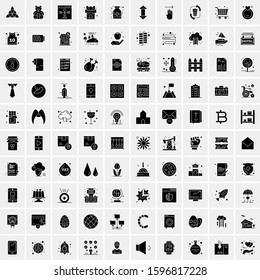 100 Solid Business Icons for web and Print Material