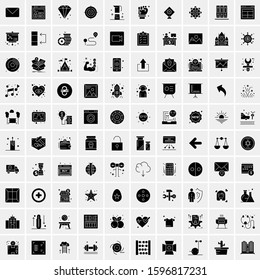 100 Solid Business Icons for web and Print Material