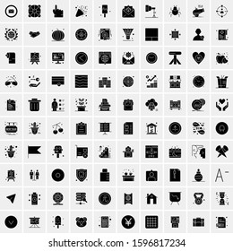 100 Solid Business Icons for web and Print Material