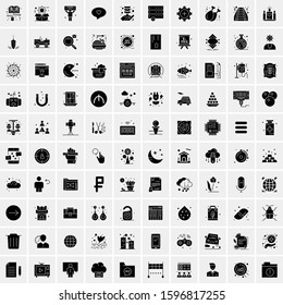 100 Solid Business Icons for web and Print Material