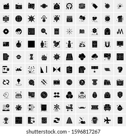 100 Solid Business Icons for web and Print Material
