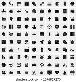 100 Solid Business Icons for web and Print Material