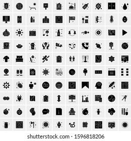 100 Solid Business Icons for web and Print Material