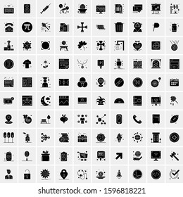 100 Solid Business Icons for web and Print Material