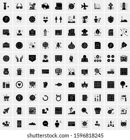 100 Solid Business Icons for web and Print Material