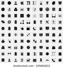 100 Solid Business Icons for web and Print Material