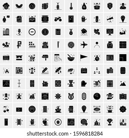 100 Solid Business Icons for web and Print Material