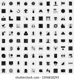100 Solid Business Icons for web and Print Material