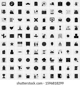 100 Solid Business Icons for web and Print Material