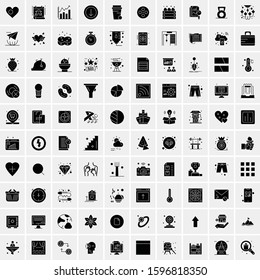 100 Solid Business Icons for web and Print Material