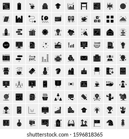 100 Solid Business Icons for web and Print Material