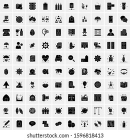 100 Solid Business Icons for web and Print Material