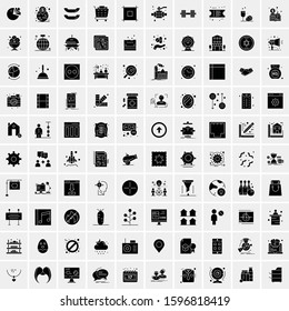 100 Solid Business Icons for web and Print Material