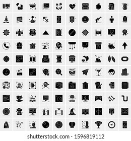 100 Solid Business Icons for web and Print Material