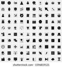 100 Solid Business Icons for web and Print Material