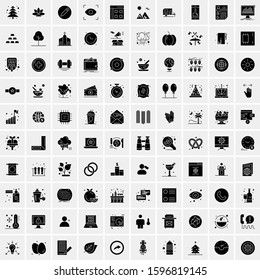 100 Solid Business Icons for web and Print Material
