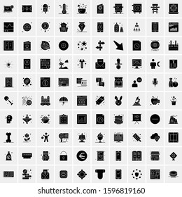 100 Solid Business Icons for web and Print Material