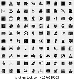 100 Solid Business Icons for web and Print Material