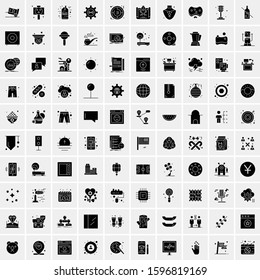 100 Solid Business Icons for web and Print Material