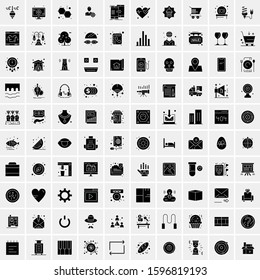 100 Solid Business Icons for web and Print Material