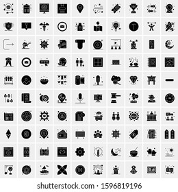 100 Solid Business Icons for web and Print Material