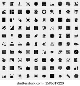 100 Solid Business Icons for web and Print Material