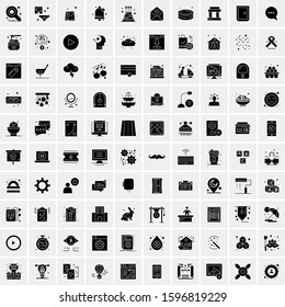 100 Solid Business Icons for web and Print Material
