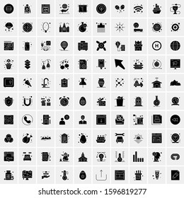 100 Solid Business Icons for web and Print Material