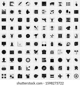 100 Solid Business Icons for web and Print Material