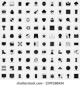 100 Solid Business Icons for web and Print Material