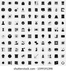 100 Solid Business Icons for web and Print Material