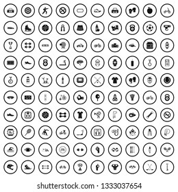 100 sport icons set in simple style for any design vector illustration