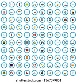 100 sport skill icons set in flat style for any design vector illustration
