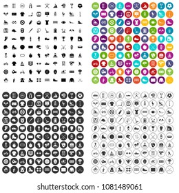 100 sport team icons set vector in 4 variant for any web design isolated on white