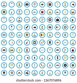 100 stag party icons set in flat style for any design vector illustration