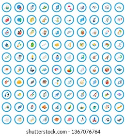 100 startup icons set in isometric 3d style for any design vector illustration