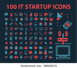 100 iconos de inicio, vector