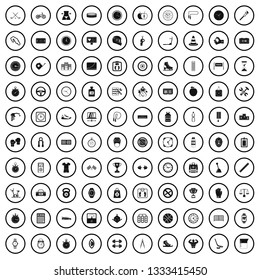 100 stopwatch icons set in simple style for any design vector illustration