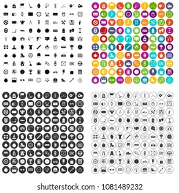 100 stopwatch icons set vector in 4 variant for any web design isolated on white