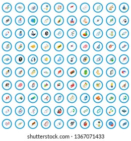 100 strategy icons set in isometric 3d style for any design vector illustration