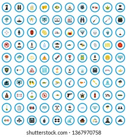 100 stress icons set in flat style for any design vector illustration