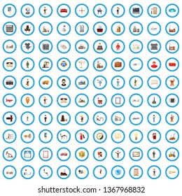 100 structure icons set in cartoon style for any design vector illustration