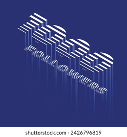 100 subscribers. Posting thanks in social networks. 3D text on a blue background. Square flat vector illustration