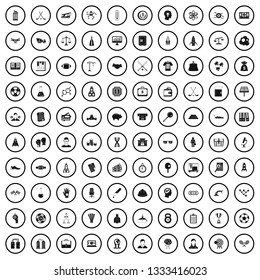 100 success icons set in simple style for any design vector illustration