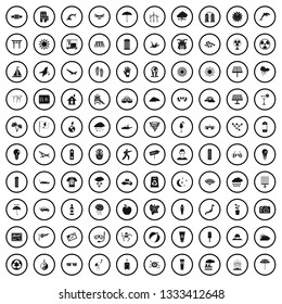 100 sun icons set in simple style for any design vector illustration